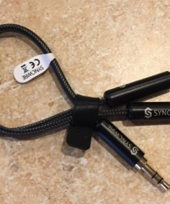 Syncwire Headphone Splitter, Nylon-Braided Extension Cable Audio Stereo Y Splitter (Hi-Fi Sound), 3.5mm Male To 2 Ports 3.5mm Female Headset Splitter for Phone, PS4, Switch, Tablets & More Black 41 715HE5PLLpL 1