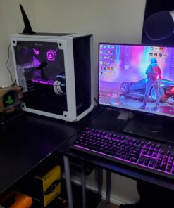 Fractal Design Meshify C - Compact Mid Tower Computer Case - Airflow/Cooling - 2X Fans Included - PSU Shroud - Modular Interior - Water-Cooling Ready - USB3.0 - Tempered Glass Side Panel - White TG 81 715HeLeHdVL