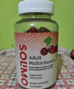 Amazon Basics Adult Multivitamin, 150 Gummies, 75-Day Supply, Mixed Berry & Cherry (Previously Solimo) 150 Count (Pack of 1) 31 715IBzeTpOL 1