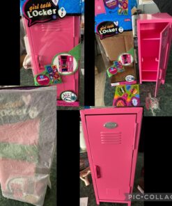 Schylling Girls Talk Pink Mini Locker - 11.25" Decorative Metal Storage Locker with 17 Mix-and-Match Magnets, Lock, and Keys - Ages 4-12 10 715IZDFTpcL