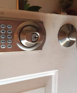 Schlage BE365 V CAM 619 Camelot Keypad Deadbolt, Electronic Keyless Entry Lock, Satin Nickel 33 715Jw9pWOWL