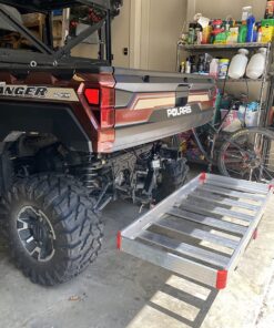 MaxxHaul 70422 48" x 21" Hitch Mount Compact Aluminum Cargo Carrier - 500-lb Load Capacity 38 715L2HpvS2L