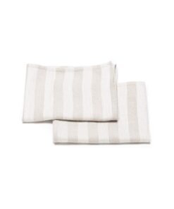 Alternative view of LinenMe Lucas Hand and Guest Towels, Standard, Natural Striped