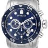 Invicta Men's Pro Diver Collection Chronograph Watch 48mm Silver & Blue 27 715LFaSQAZL 1