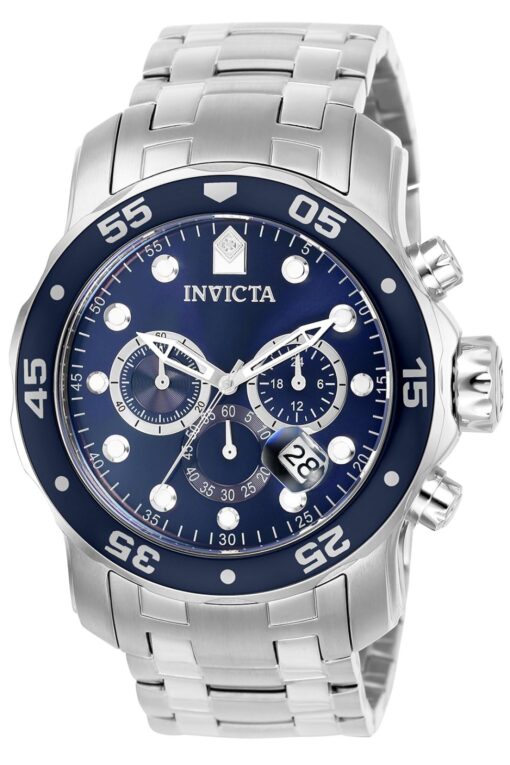 Invicta Men's Pro Diver Collection Chronograph Watch 48mm Silver & Blue