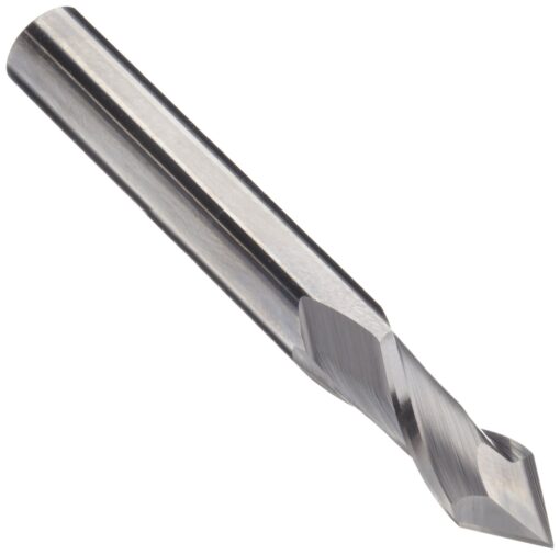 Melin Tool AMG-DP Carbide Drill Mill, Uncoated (Bright) Finish, 30 Deg Point Angle, 2 Flutes, 1.5" Overall Length, 0.125" Cutting Diameter, 0.125" Shank Diameter