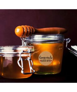 Homemade Sticker Labels - 1000-Piece Homemade with Love Stickers, Homemade Stickers Roll, Kraft Stickers for Gifts, Crafts, DIY Projects, Envelope Sealing, Brown, 1.5 x 1.5 Inches 12 715N LWRZJL