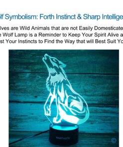 WANTASTE Wolf 3D Lamp Gifts for Boys Girls Room, Night Light Toys Bedside Decor Gifts for Kids Baby, 7 Colors Changing Nightlight with Smart Control 12 715N2bMeOL