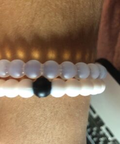 Lokai Beaded Bracelets for Women & Men, Classic Clear Style - Mental Health Awareness Bracelet Encourages Mental Wellness Slides-On for Comfortable Fit - Silicone Stretch Bead Bracelet Jewelry Large 32 715NSbVHSvL