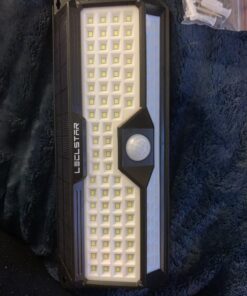 LECLSTAR Solar Outdoor Lights - 4000Lm 268 LED Security Lights with 4 Wide Angle, Motion Sensor Lights for Outside, IP65 Waterproof Solar Powered Wireless Flood Wall Lights with 3 Modes Black 55 715Oa5hqsmL