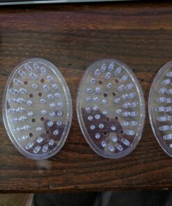 iDesign Plastic Soap Dish, Soap Saver, and Kitchen Sponge Holder - Set of 3, 0.75” x 3.25” x 4.75”, Clear 19 715QJ1dPqjL