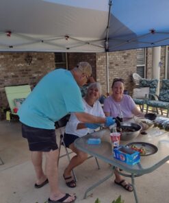 Crown Shades 10x10 Pop up Canopy Outside Canopy, Patented One Push Tent Canopy with Wheeled Carry Bag, Bonus 8 Stakes and 4 Ropes, Blue 74 715RnqIh XL