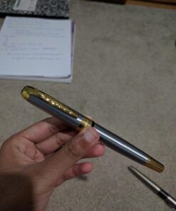 JINHAO 250 Stainless Steel Gold Trim Fountain Pen - Medium 1 30 715SQLapTDL