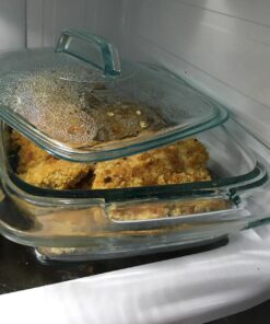 Pyrex Easy Grab 2-Qt Glass Casserole Dish with Lid, Tempered Glass Baking Dish with Large Handles, Dishwashwer, Microwave, Freezer and Pre-Heated Oven Safe 2 QT 32 715SW5nq1JL