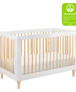 Alternative view of Babyletto Lolly 3-in-1 Convertible Crib with Toddler Bed Conversion Kit in White and Natural, Greenguard Gold Certified White/Natural