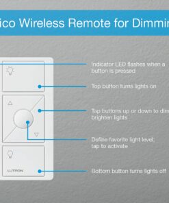 Lutron Caseta Single-Pole/3-Way Smart Lighting Lamp Dimmer and Remote Kit | P-PKG1P-WH | White 33 715Sv1cxvNL