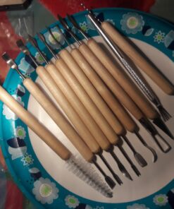 Darice 11-Piece Clay Tools Set from Studio 71 – Metal Tipped Clay Sculpting Tools with Wood Handles, Ideal for Cleaning and Creating Decorative Effects on Clay Surfaces 34 715SyjMYXL