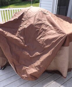 Duck Covers Ultimate Waterproof Square Patio Table & Chair Set Cover, 90 Inch 92"W x 92"D x 32"H 40 715UHZaCj7L