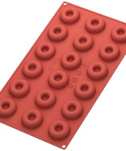 Ozera Silicone Mini Donut Pan, 18 Cavity Doughnut Baking Mold Tray - Muffin Cups, Cake Mold, Biscuit Mold 26 715UZW9As9L