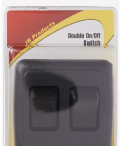 JR Products 12235 Black Double SPST On-Off Switch with Bezel 15 715VH1Xqq4L