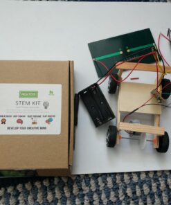 Pica Toys Solar-Powered Car V1, Wooden STEM Kit with Wireless Remote Control for Boys and Girls, Hybrid Powered by Solar Power and Batteries, Educational Motor Toy Gift for Kids Aged 8-12 Classic 47 715VmaSlC0L