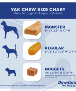 Downtown Pet Supply Yak Cheese Himalayan Dog Chews (1 lb) - 100% Natural, 3 Ingredients, USA Packed - Protein & Calcium Rich Dog Treats for Small to Large Dogs - Long Lasting Rawhide Free Yak Chews 1.00 Pound (Pack of 1) 25 715X5xT1GsL