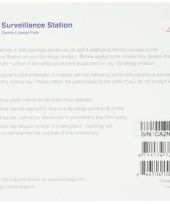 Alternative view of Synology IP Camera License Pack for 4 (CLP4) CLP4