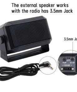 ZAXIDALER Rectangular External Communications Speaker for Ham Radio or CB & Scanners, 5 Watt, Black Colour 19 715Y7qVLwdL