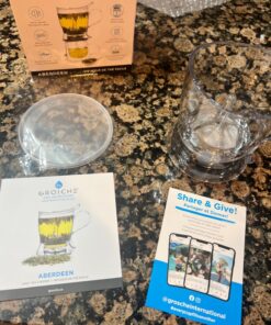 GROSCHE 17.7oz BPA-Free Tea Infuser Teapot with Drip-Free, Easy Clean Design 17.7 fl oz Clear 51 715YJTv5PKL