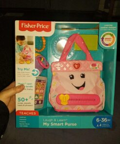 Fisher-Price Smart Purse Learning Toy with Lights Music and Smart Stages Educational Content for Babies and Toddlers, Pink 27 715YigKyMlL