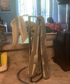 iDesign Metal Hand Towel Rack, The Axis Collection – Holds 2 Hand Towels, 7.75” x 6.25” x 13.5”, Chrome 44 715ZKtAYDDL