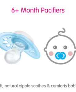 MAM Night Pacifiers , MAM Pacifiers 6+ Months, Best Pacifier for Breastfed Babies, Glow in the Dark Pacifier, Baby Boy Pacifier, 6-16 (Pack of 2) 33 715aTXrofGL