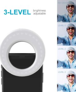 QIAYA Selfie Light Ring Lights LED Circle Light Cell Phone Laptop Camera Photography Video Lighting Clip On Rechargeable 34 715apB4ZN7L