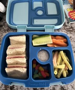 Bentgo® Kids Bento-Style 5-Compartment Lunch Box - Ideal Portion Sizes for Ages 3 to 7 - Leak-Proof, Drop-Proof, Dishwasher Safe, BPA-Free, & Made with Food-Safe Materials (Blue) Blue 39 715c6dwxl0L
