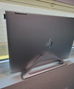 HumanCentric Vertical Laptop Stand for Desks (Silver) | Adjustable Holder to Dock Apple MacBook, MacBook Pro, and Other Laptops to Organize Work & Home Office Silver 41 715cGVDxfFL 3