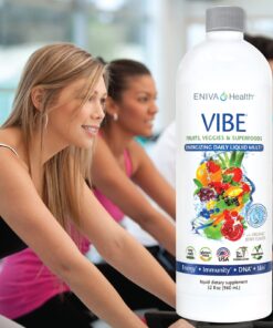 Eniva Health Vibe Liquid Multivitamins Mineral Supplements with Vitamins A, B12, C, D, E & Amino Acids | Fruits and Veggies Daily Supplement for Women & Men | Doctor Formulated | USA Made | 32 oz Fruit 32 Fl Oz (Pack of 1) 15 715cPVo5ItL