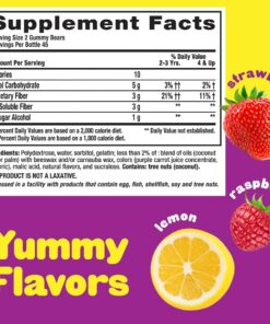 L’il Critters Fiber Daily Gummy Supplement for Kids, for Digestive Support, Berry and Lemon Flavors, 90 Gummies 90 Count (Pack of 1) 17 715dsoqqhjL