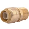 SharkBite 1/2 Inch MNPT Adapter, Push to Connect Brass Plumbing Fitting, PEX Pipe, Copper, CPVC, PE-RT, HDPE, U120LFA, Brass SharkBite 1/2 in. 17 715fGXKguEL