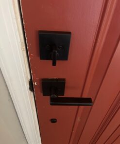 Kwikset San Clemente Front Door Lock Handle and Deadbolt Set, Entry Handleset Exterior with Interior Reversible Lever, Venetian Bronze, Pick Resistant SmartKey Rekey Deadbolt Security 38 715gXUtyXJL