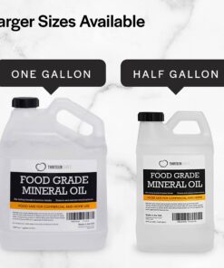 Thirteen Chefs Mineral Oil - 12oz Food Grade Conditioner for Wood Cutting Board, Countertop & Butcher Block, Lubricant for Knife or Meat Grinder - Safe USP Finish on Marble, Soapstone 12 Fl Oz 39 715ghe7Y61L 1