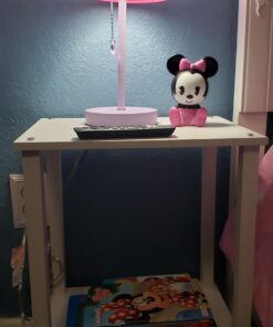 Idea Nuova Disney Minnie Mouse Stick Table Kids Lamp With Pull Chain, Themed Printed Decorative Shade, Pink Minnie Bow-Tique 29 715grABM hL