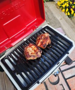 Cuisinart CGG-180T Petit Gourmet Portable Tabletop Propane Gas Grill, Red 17.6 x 18.6 x 11.8-Inch Petit Gourmet Tabletop Gas Grill, Red 53 715grFGYRaL