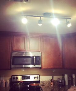 Globe Electric 59063 Norris 4-Light Track Lighting, Bronze, Oil Rubbed Finish, Champagne Glass Track Heads, Bulbs Included, 465 Lumen Without Dimmer 34 715ihMQV8GL