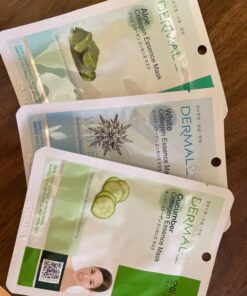 DERMAL 16 Combo Pack A Collagen Essence Korean Face Mask - Hydrating & Soothing Facial Mask with Panthenol - Hypoallergenic Self Care Sheet Mask for All Skin Types - Natural Home Spa Treatment Masks 16 Count (Pack of 1) Set A 16 Colors 55 715ilcAvlnL 2