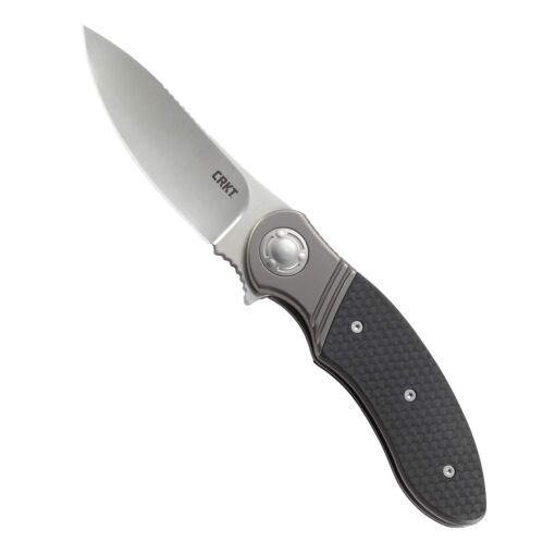 COLUMBIA RIVER KNIFE & TOOL Hootenanny EDC Folding Pocket Knife: Hunting, Outdoor, Everyday Carry, Satin Blade, Friction Grooves, IKBS Ball Bearing Pivot, Stainless Bolster, Nylon Handle, Pocket Clip K300KXP, Purple
