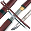 Ace Martial Arts Supply Handmade Japanese Shirasaya Samurai Katana Sharp Sword-Kenshin Burgundy 2 715lFS99cXL