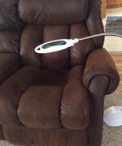 Brightech LightView Pro Magnifying Floor Lamp - Hands Free Magnifier with Bright LED Light for Reading - Work Light with Flexible Gooseneck - Standing Mag Lamp 3 Diopter (1.75x) 39 715lXXmnSnL
