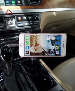 Macally Car Cup Holder Phone Mount - Secure Cupholder, Fit for Phones up to 4.1" Wide, Black 43 715m7epQaCL