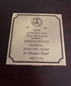Taylor of Old Bond Street Sandalwood Shaving Soap in a Wooden Bowl, 3.5 oz. 1 24 715mJjtjYuL