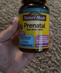 Nature Made Prenatal with Folic Acid + DHA, Prenatal Vitamin and Mineral Supplement for Daily Nutritional Support, 60 Softgels, 60 Day Supply Unflavored 60 Count 24 715mPa1ANRL